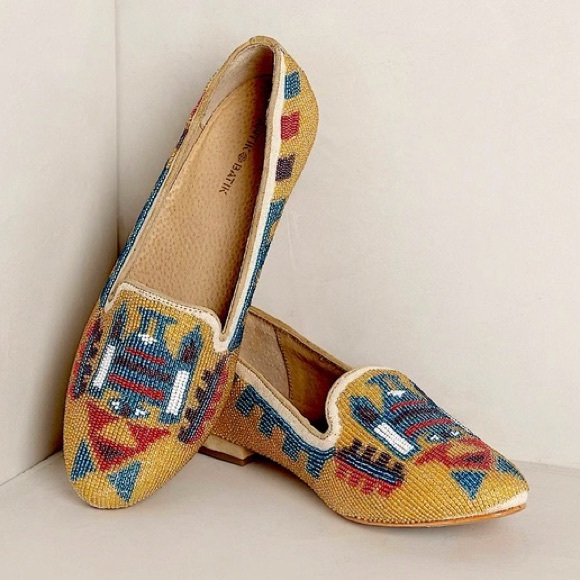 ANTHROPOLOGIE Embellished Shoes Intricate Slippers  poshmark.com/closet/kreed324 - Picture 1 of 11